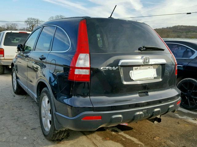 JHLRE48767C063777 - 2007 HONDA CR-V EXL BLACK photo 3