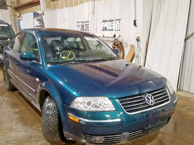 WVWTH63BX1E112993 - 2001 VOLKSWAGEN PASSAT GLX GREEN photo 1