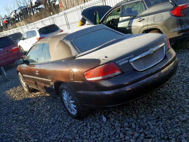 1C3EL45X73N506074 - 2003 CHRYSLER SEBRING LX BROWN photo 3