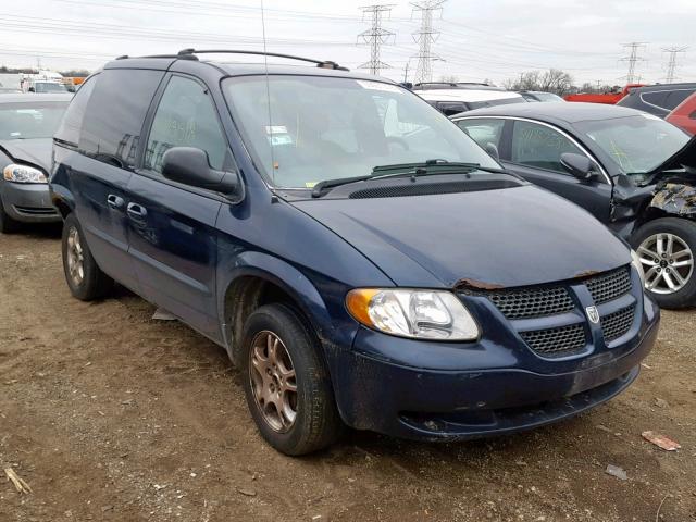 1D4GP45R64B574849 - 2004 DODGE CARAVAN SX BLUE photo 1