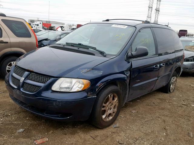 1D4GP45R64B574849 - 2004 DODGE CARAVAN SX BLUE photo 2