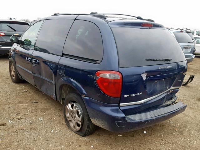 1D4GP45R64B574849 - 2004 DODGE CARAVAN SX BLUE photo 3