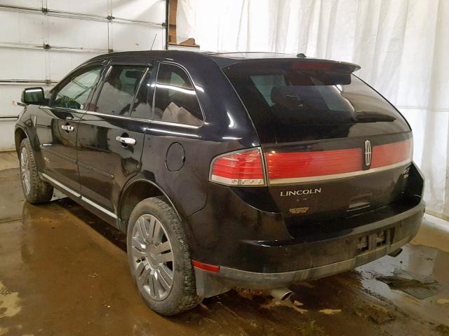 2LMDU88C98BJ13314 - 2008 LINCOLN MKX BLACK photo 3