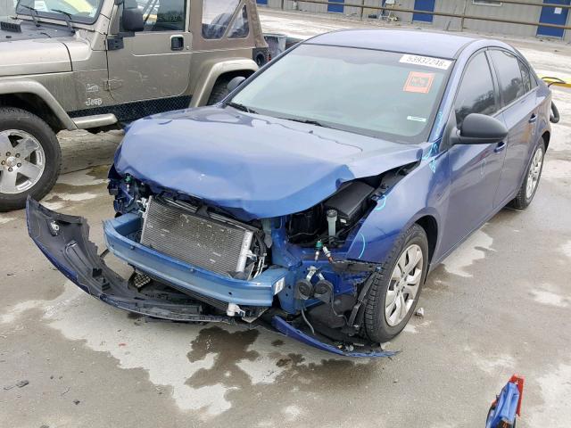 1G1PA5SH3D7261379 - 2013 CHEVROLET CRUZE LS BLUE photo 2