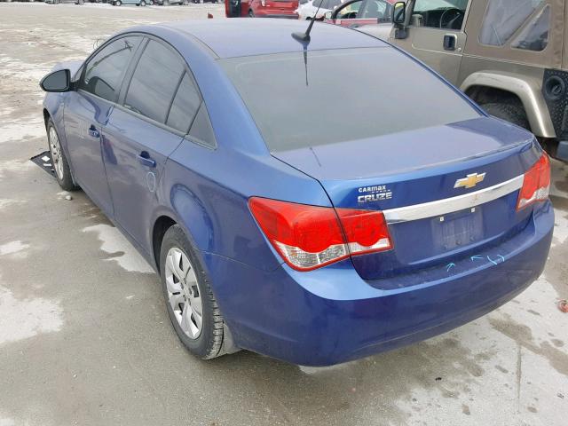 1G1PA5SH3D7261379 - 2013 CHEVROLET CRUZE LS BLUE photo 3