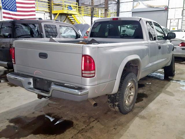 1D7HG42N84S558452 - 2004 DODGE DAKOTA SLT SILVER photo 4