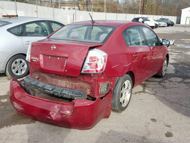 3N1AB61EX8L680793 - 2008 NISSAN SENTRA 2.0 MAROON photo 4