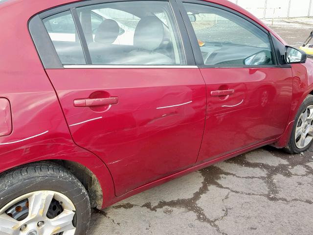 3N1AB61EX8L680793 - 2008 NISSAN SENTRA 2.0 MAROON photo 9