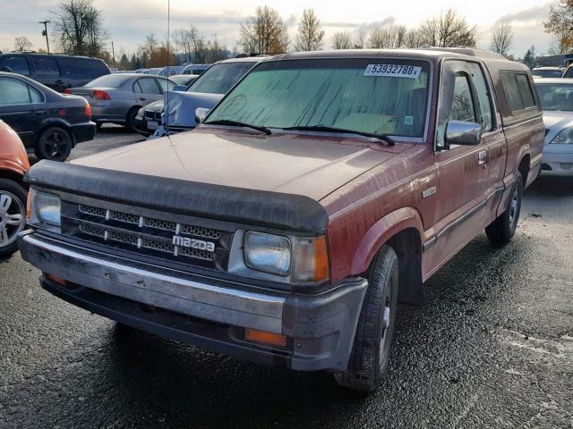 JM2UF3139J0322725 - 1988 MAZDA B2200 CAB BURGUNDY photo 2