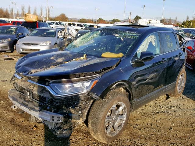 7FARW1H88HE007138 - 2017 HONDA CR-V EXL BLACK photo 2