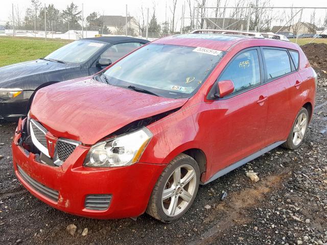 5Y2SM67059Z470099 - 2009 PONTIAC VIBE RED photo 2