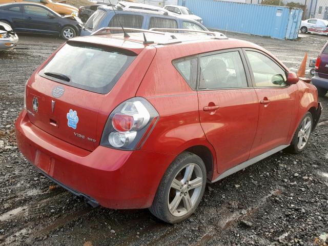 5Y2SM67059Z470099 - 2009 PONTIAC VIBE RED photo 4