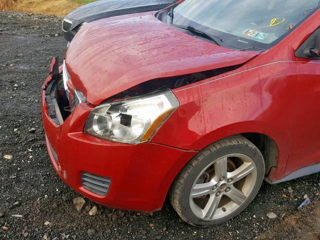 5Y2SM67059Z470099 - 2009 PONTIAC VIBE RED photo 9