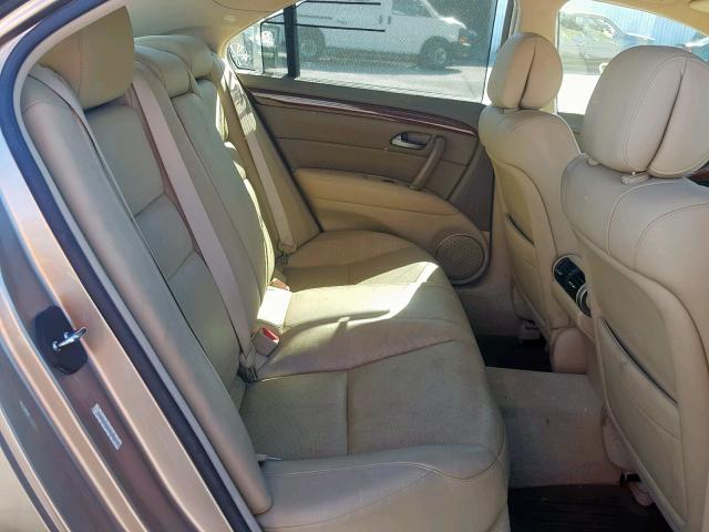 JH4KB16556C000139 - 2006 ACURA RL GOLD photo 6