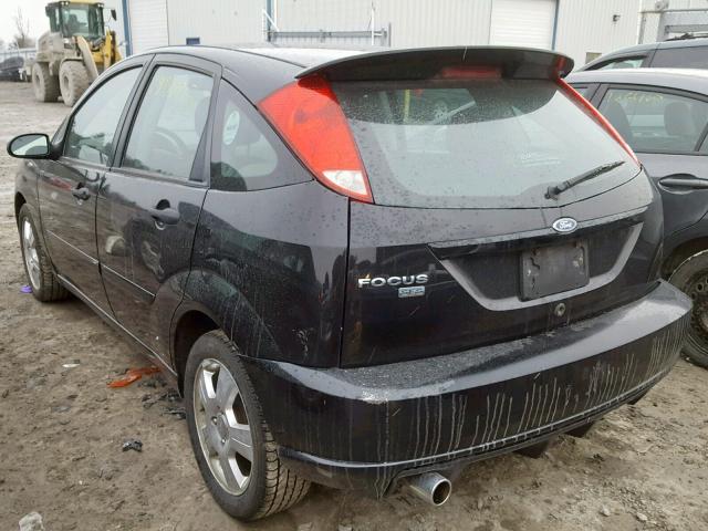 1FAHP37N07W295986 - 2007 FORD FOCUS ZX5 BLACK photo 3