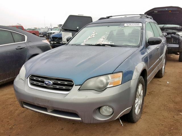 4S4BP61C057365191 - 2005 SUBARU LEGACY OUT BLUE photo 2