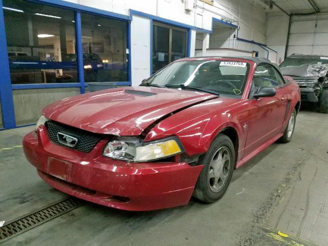 1FAFP4441YF153284 - 2000 FORD MUSTANG RED photo 2