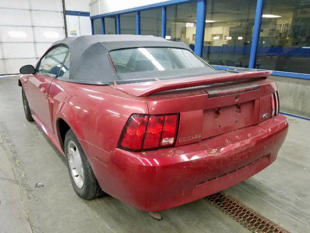 1FAFP4441YF153284 - 2000 FORD MUSTANG RED photo 3