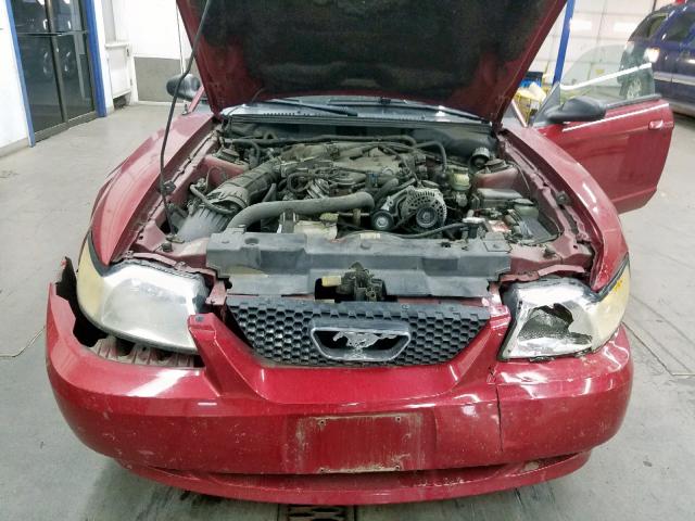 1FAFP4441YF153284 - 2000 FORD MUSTANG RED photo 7