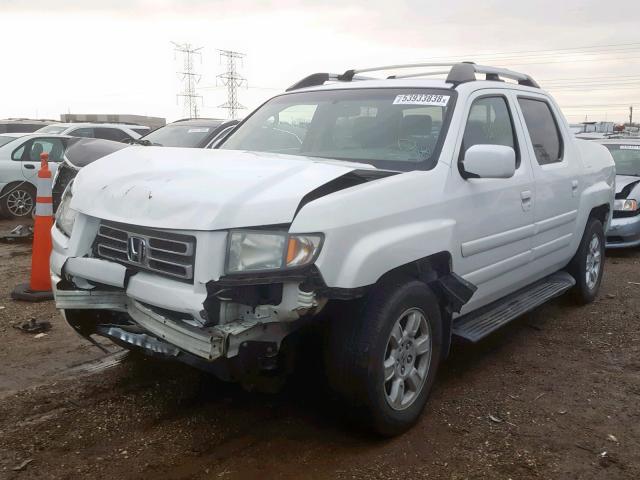 2HJYK16447H503058 - 2007 HONDA RIDGELINE WHITE photo 2