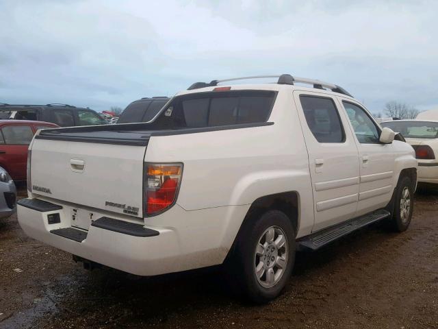 2HJYK16447H503058 - 2007 HONDA RIDGELINE WHITE photo 4