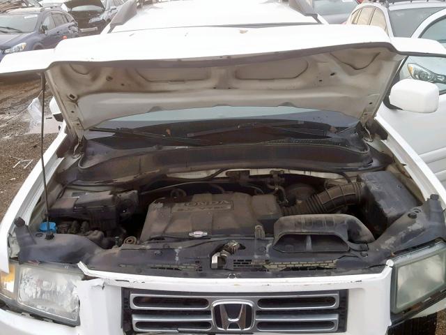 2HJYK16447H503058 - 2007 HONDA RIDGELINE WHITE photo 7