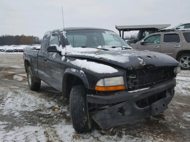 1B7GG22X2YS599497 - 2000 DODGE DAKOTA BLACK photo 1