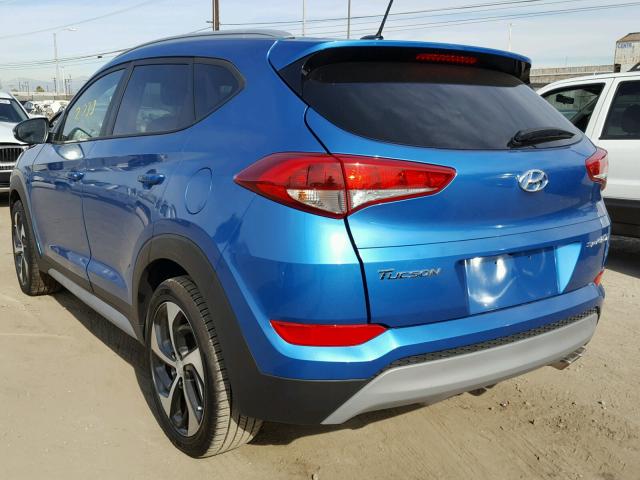 KM8J33A27HU463184 - 2017 HYUNDAI TUCSON LIM BLUE photo 3