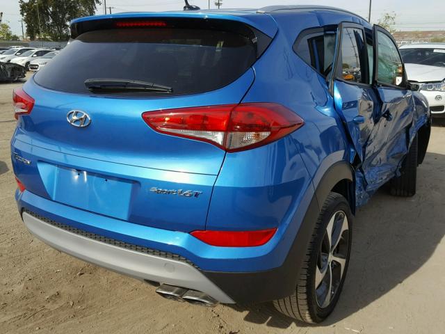 KM8J33A27HU463184 - 2017 HYUNDAI TUCSON LIM BLUE photo 4