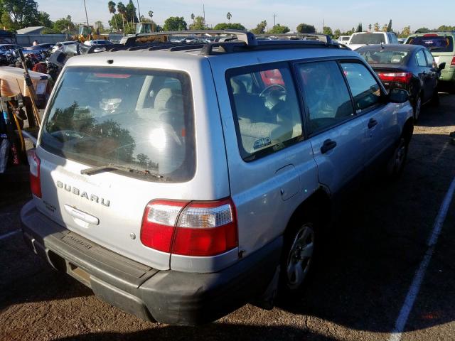 JF1SF63502G712445 - 2002 SUBARU FORESTER L SILVER photo 4