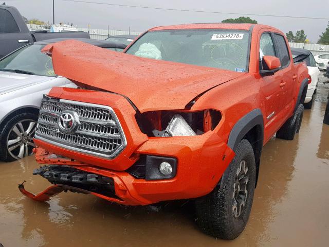 3TMCZ5AN2HM092439 - 2017 TOYOTA TACOMA DOU ნარინჯისფერი ფოტო 2