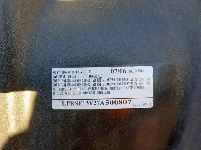 LPRSE13Y27A500807 - 2007 YAMAHA YJ125 GRAY photo 10