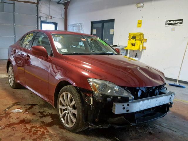 JTHCK262975011117 - 2007 LEXUS IS 250 RED photo 1