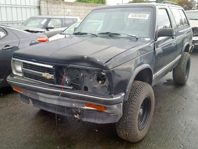 1GNCT18Z7M8132359 - 1991 CHEVROLET BLAZER S10 BLUE photo 2