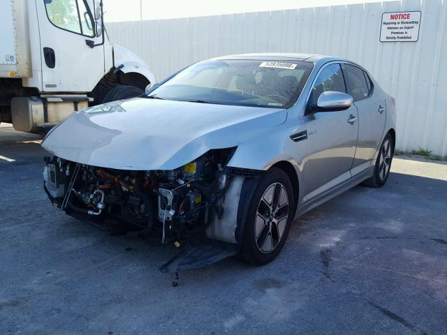 KNAGM4AD8D5052641 - 2013 KIA OPTIMA HYB GRAY photo 2