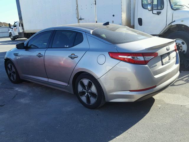 KNAGM4AD8D5052641 - 2013 KIA OPTIMA HYB GRAY photo 3