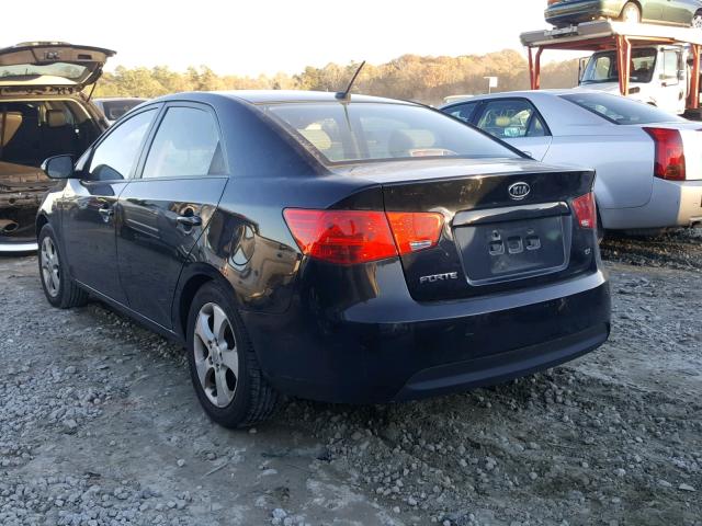 KNAFU4A28A5312414 - 2010 KIA FORTE EX BLACK photo 3