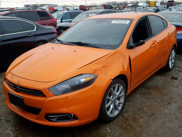 1C3CDFBA3DD296760 - 2013 DODGE DART SXT ORANGE photo 2