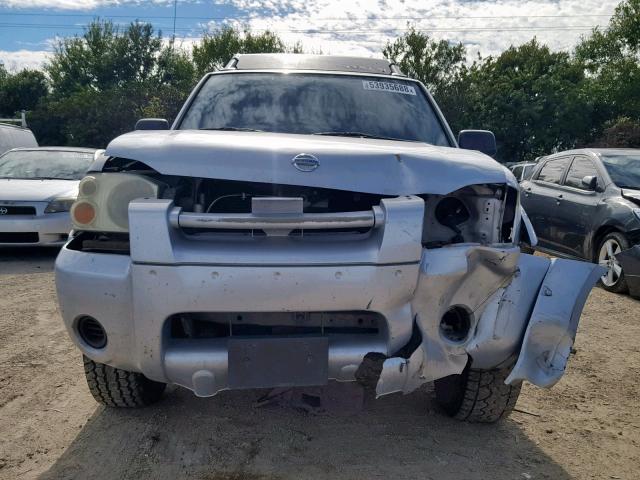 1N6ED27T63C420190 - 2003 NISSAN FRONTIER C SILVER photo 9