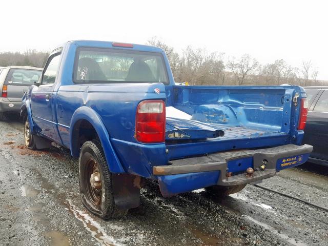 1FTYR10U71TA18738 - 2001 FORD RANGER BLUE photo 3