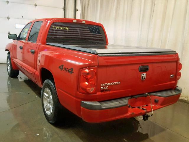 1D7HW48N86S671606 - 2006 DODGE DAKOTA QUA RED photo 3