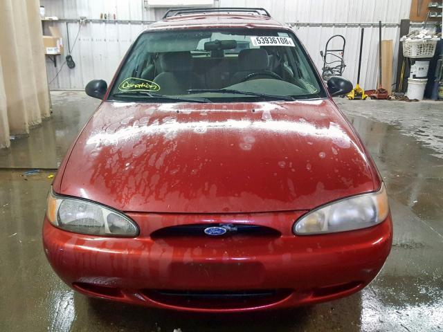 3FALP15P4VR142787 - 1997 FORD ESCORT LX RED photo 9