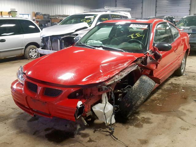 1G2NF12F92C307569 - 2002 PONTIAC GRAND AM S RED photo 2