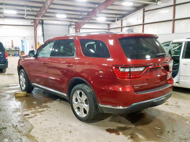 1C4RDJDG4EC593828 - 2014 DODGE DURANGO LI RED photo 3