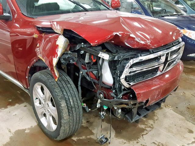 1C4RDJDG4EC593828 - 2014 DODGE DURANGO LI RED photo 9