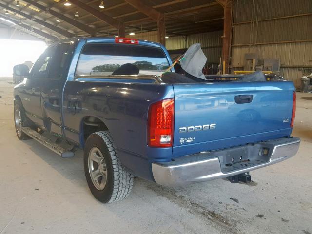 1D7HA18N24S710524 - 2004 DODGE RAM 1500 S BLUE photo 3