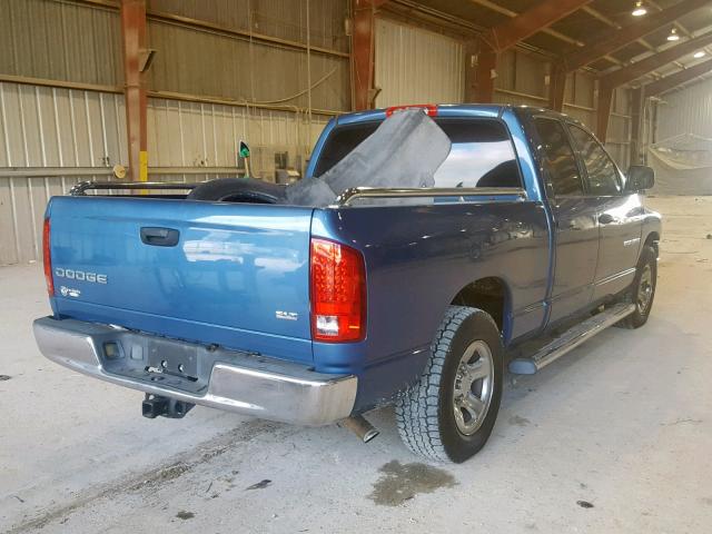 1D7HA18N24S710524 - 2004 DODGE RAM 1500 S BLUE photo 4