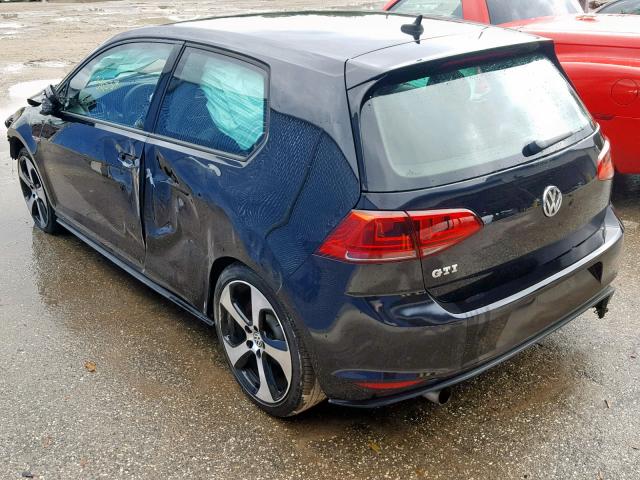 3VWYT7AU6GM030919 - 2016 VOLKSWAGEN GTI S/SE BLACK photo 3