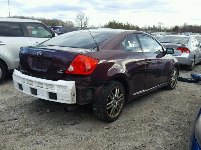 JTKDE177560116159 - 2006 TOYOTA SCION TC ბურგუნდია ფოტო 4