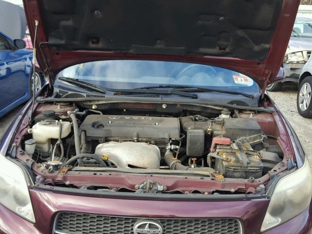 JTKDE177560116159 - 2006 TOYOTA SCION TC ბურგუნდია ფოტო 7